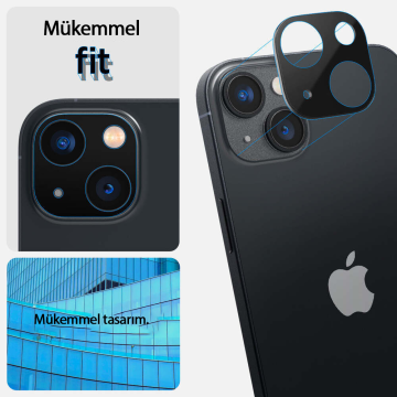 iPhone 14 / iPhone 14 Plus Kamera Lens Cam Ekran Koruyucu, Spigen Glas.tR Optik (2 Adet)