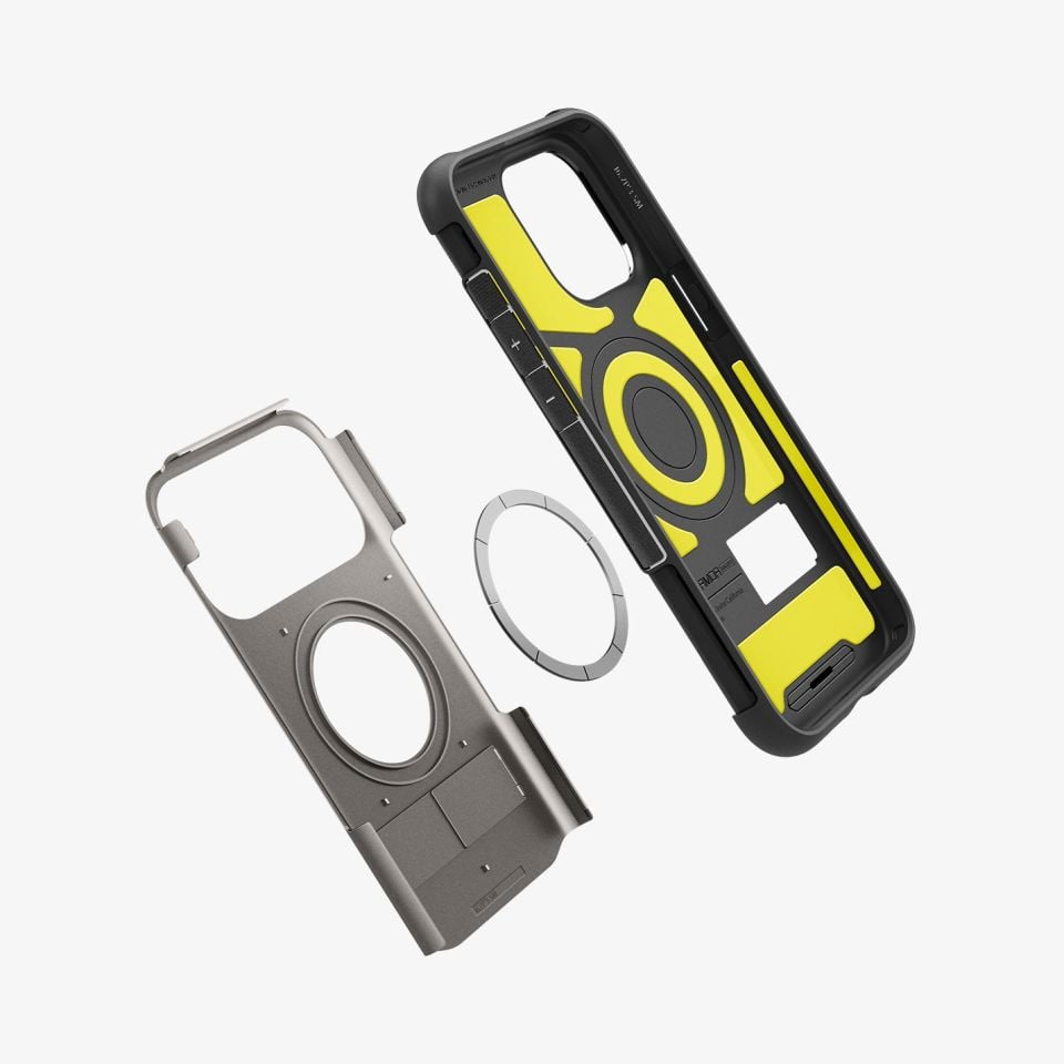 Spigen iPhone 15 Pro Max Kılıf Slim Armor MagFit MagSafe özellikli Kickstand Gunmetal