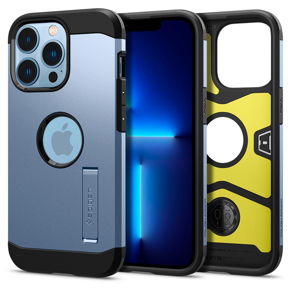 iPhone 13 Pro Kılıf, Spigen Tough Armor Sierra Blue