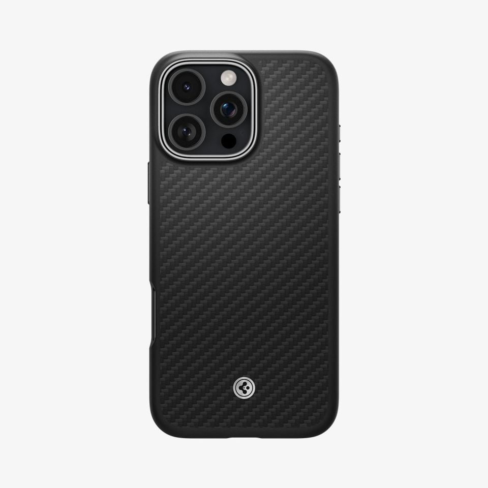 Spigen iPhone 16 Pro Kılıf Enzo Aramid Black Silver