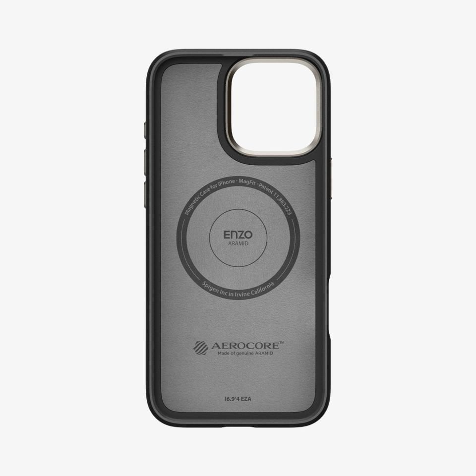 Spigen iPhone 16 Pro Kılıf Enzo Aramid Black Natural