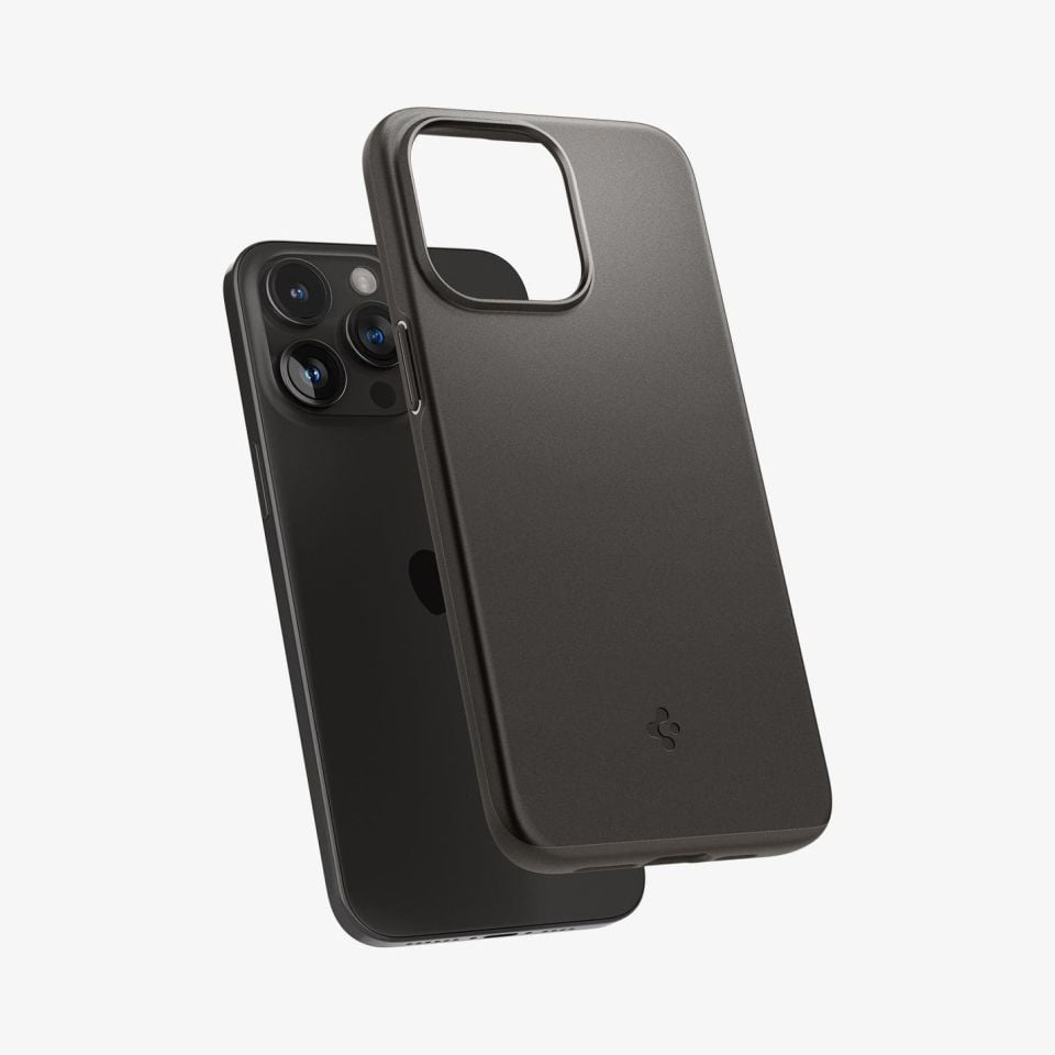 iPhone 15 Pro Max Kılıf, Spigen Thin Fit Gunmetal
