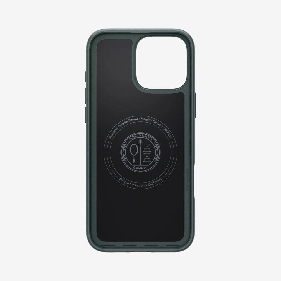Spigen iPhone 16 Pro Kılıf Thin Fit MagFit MagSafe Özellikli Abyss Green