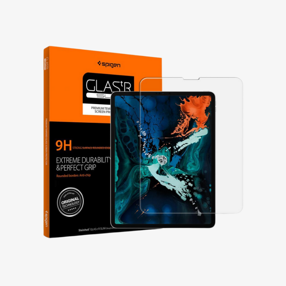 iPad Pro 12.9\'\' (2022 / 2021 / 2020 / 2018) Cam Ekran Koruyucu, Spigen GLAS.tR SLIM