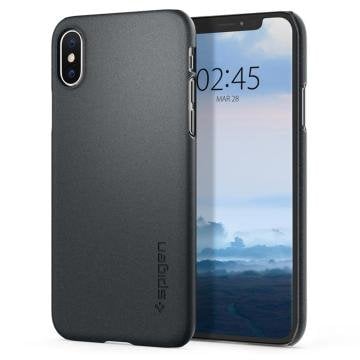 iPhone XS Kılıf, Spigen Thin Fit Ultra İnce Graphite Gray