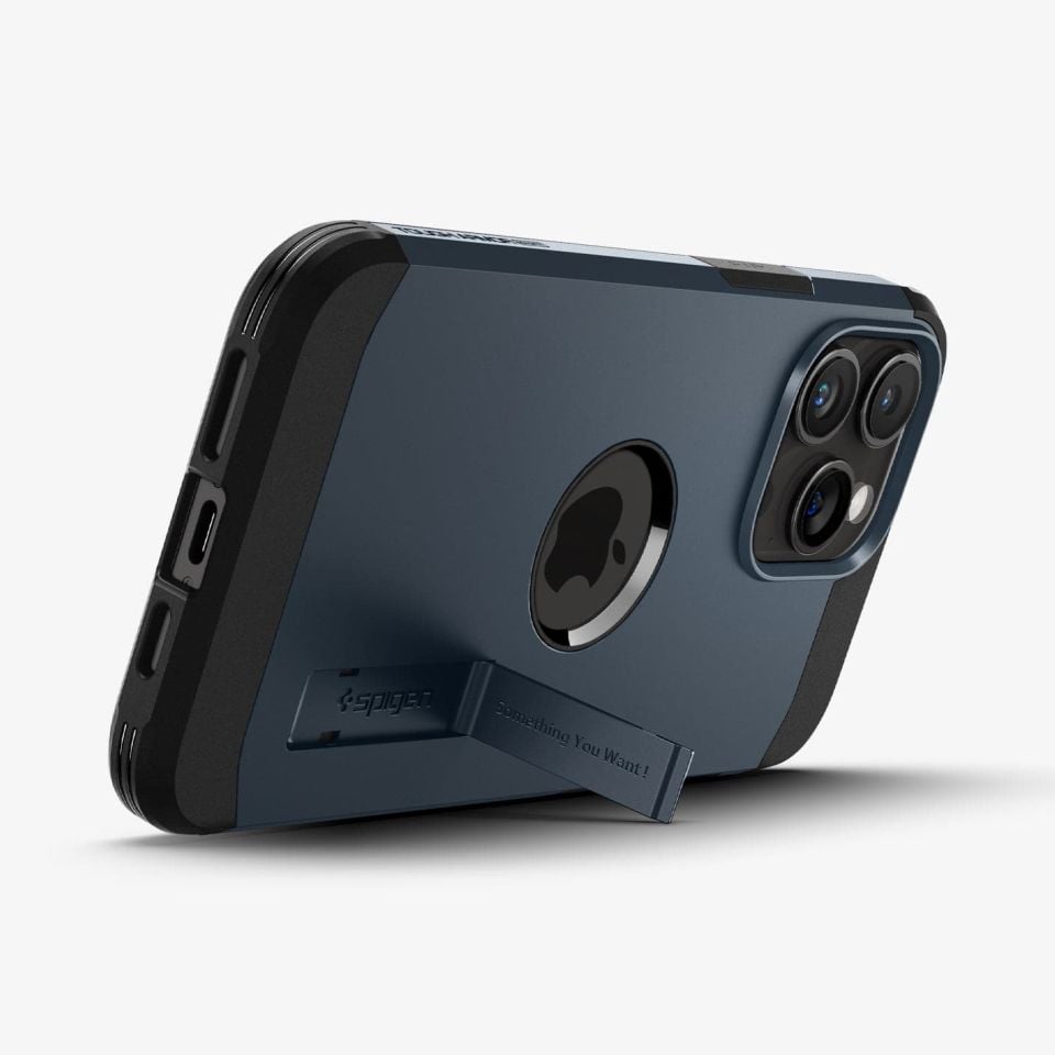 iPhone 15 Pro Max Kılıf, Spigen Tough Armor Magfit (Magsafe Uyumlu) Metal Slate