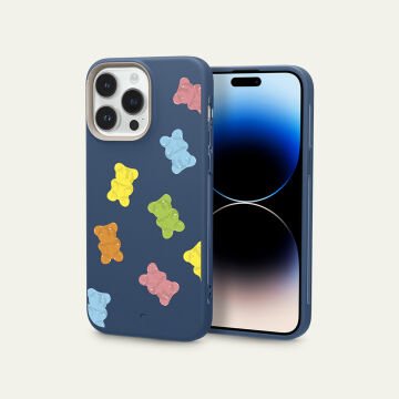 iPhone 14 Pro Max Kılıf, Ciel by UltraColor Mag Gummy Bears (MagSafe Uyumlu) Denim Blue