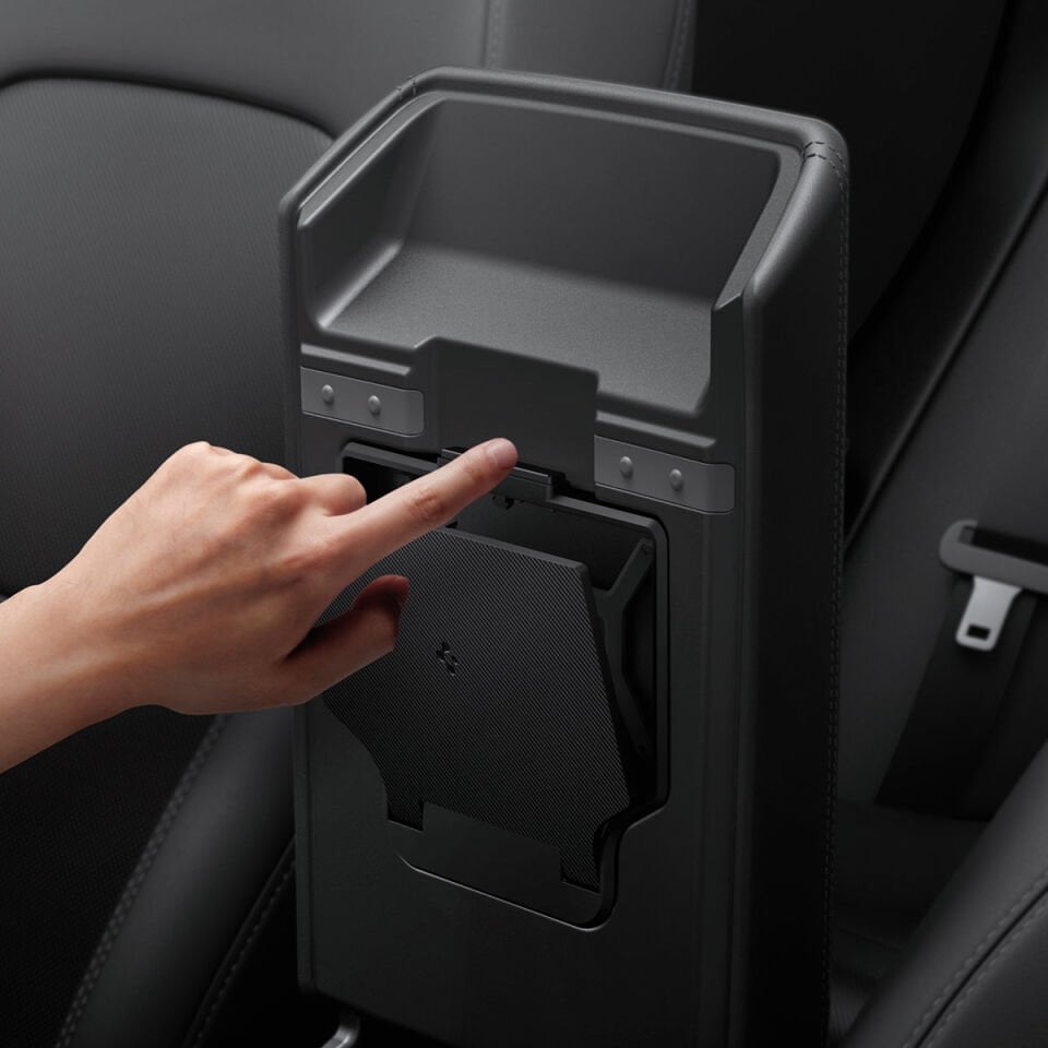 Spigen Tesla Model Y (2025) & 3 (2025/2024) ile Uyumlu Orta Konsol Gizli Saklama Kutusu Black