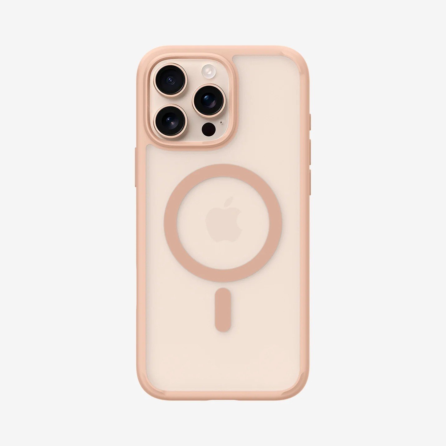 Spigen iPhone 16 Pro Kılıf Ultra Hybrid T (Kamera Buton Korumalı) MagFit MagSafe Özellikli Rose Titanium
