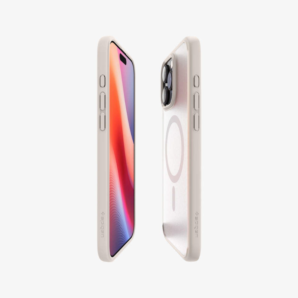 Spigen iPhone 16 Pro Kılıf Ultra Hybrid MagFit MagSafe Özellikli Frost Natural Titanium