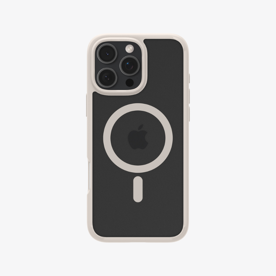 Spigen iPhone 16 Pro Kılıf Ultra Hybrid MagFit MagSafe Özellikli Frost Natural Titanium