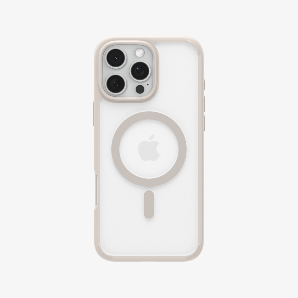 Spigen iPhone 16 Pro Kılıf Ultra Hybrid MagFit MagSafe Özellikli Frost Natural Titanium