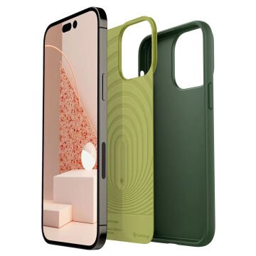 Spigen Caseology iPhone 14 Pro Kılıf Nano Pop 360 + Cam Ekran Koruyucu (2 Adet) Avo Green