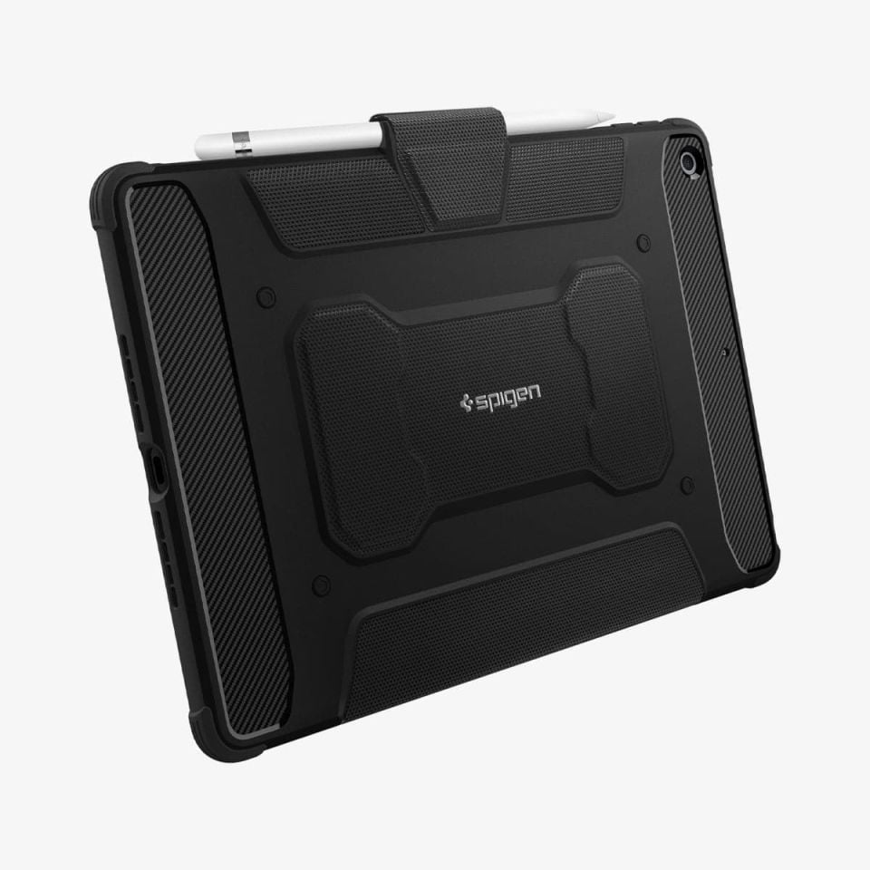 Apple iPad 10.2'' WIFI 9.Nesil (2021) / 8.Nesil (2020) / 7.Nesil (2019) Kılıf, Spigen Rugged Armor Pro Black