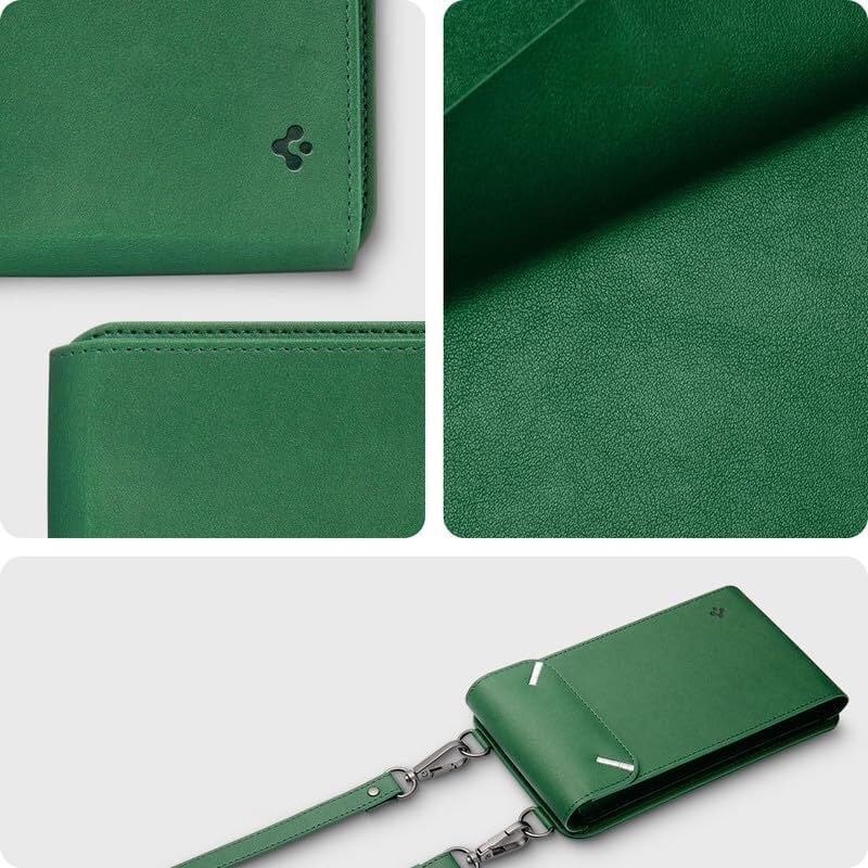 Spigen Tüm Telefonlar ile Uyumlu Ayarlanabilir Omuz Askılı Cüzdan / Seyahat Çantası Valentinus JeJu Green