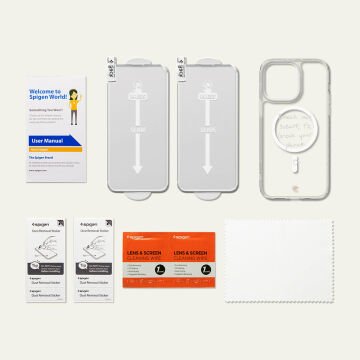 iPhone 14 Pro Max Kılıf, Ciel by Shine Mag Clear Glitter Unapologetic (MagSafe Uyumlu) Crystal White