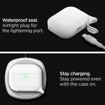 AirPods Pro / AirPods Pro 2. Nesil Kılıf, Spigen Slim Armor IP IP67 Sertifikalı Suya Dayanıklı White
