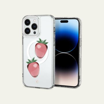 iPhone 14 Pro Max Kılıf, Ciel by Cyrill Shine Mag Clear Glitter Foodie Club (MagSafe Uyumlu)
