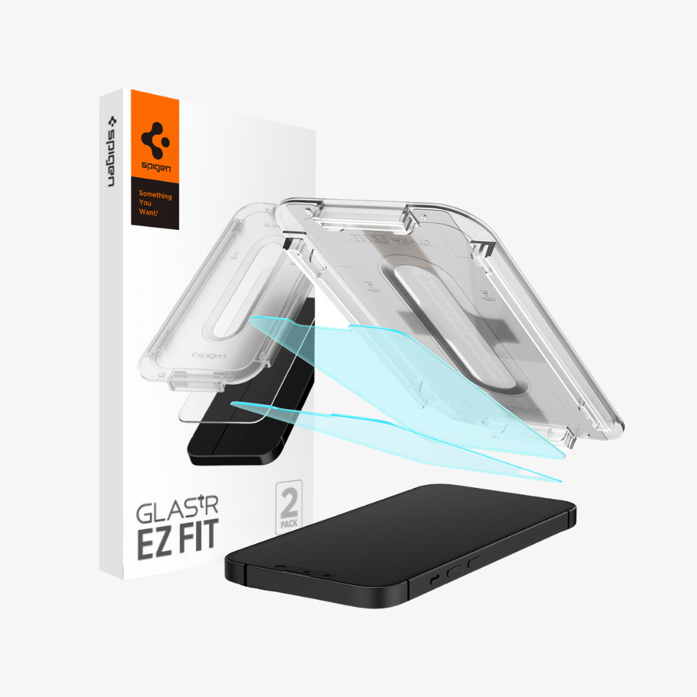 Spigen Apple iPhone  14 / 13 / 16e / 13 Pro Cam Ekran Koruyucu Kolay Kurulum Glas.tR EZ Fit AntiBlue HD AntiBlue HD Mavi Işık (2 Adet)