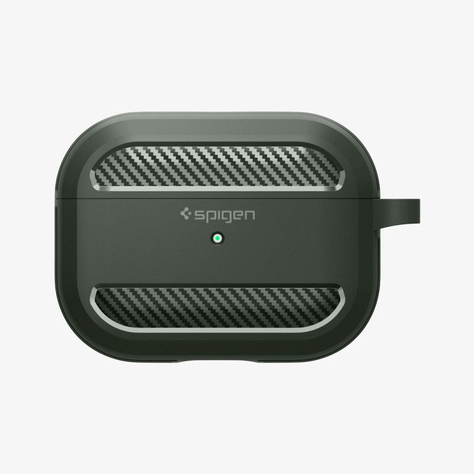 AirPods Pro Kulaklık Kılıf, Spigen Rugged Armor Military Green
