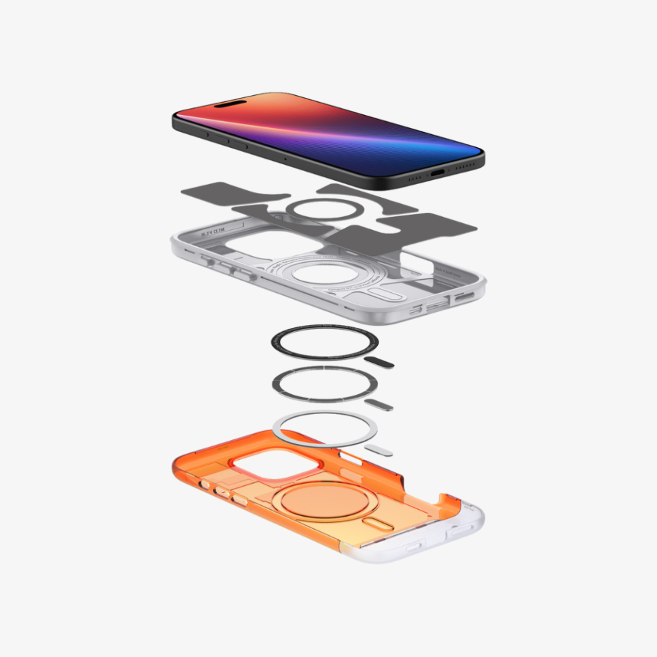 Spigen iPhone 16 Pro Max Kılıf Classic C1 MagFit MagSafe Özellikli tangerine