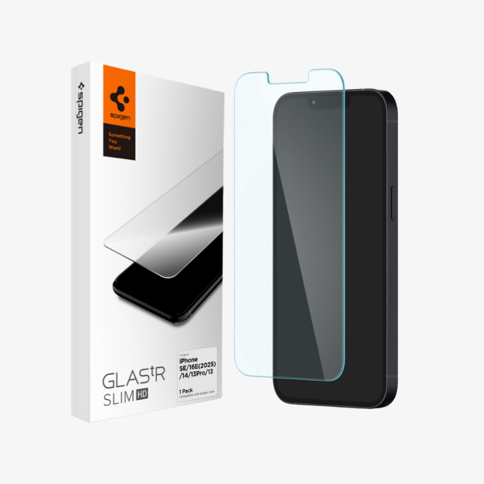 Spigen Apple iPhone 17e / 16e / 14 /13 Pro / 13 Cam Ekran Koruyucu GLAS.tR Slim HD