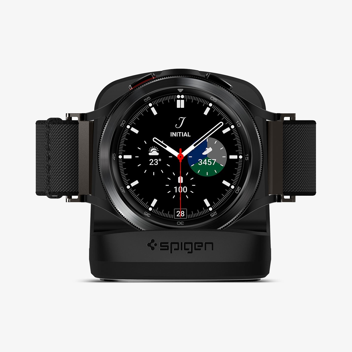 Samsung S352 (Galaxy Watch 5/Galaxy Watch 4/Galaxy Watch 4 Classic/Galaxy Watch 3/Galaxy Watch Active 2,1) ile Uyumlu Stand Black