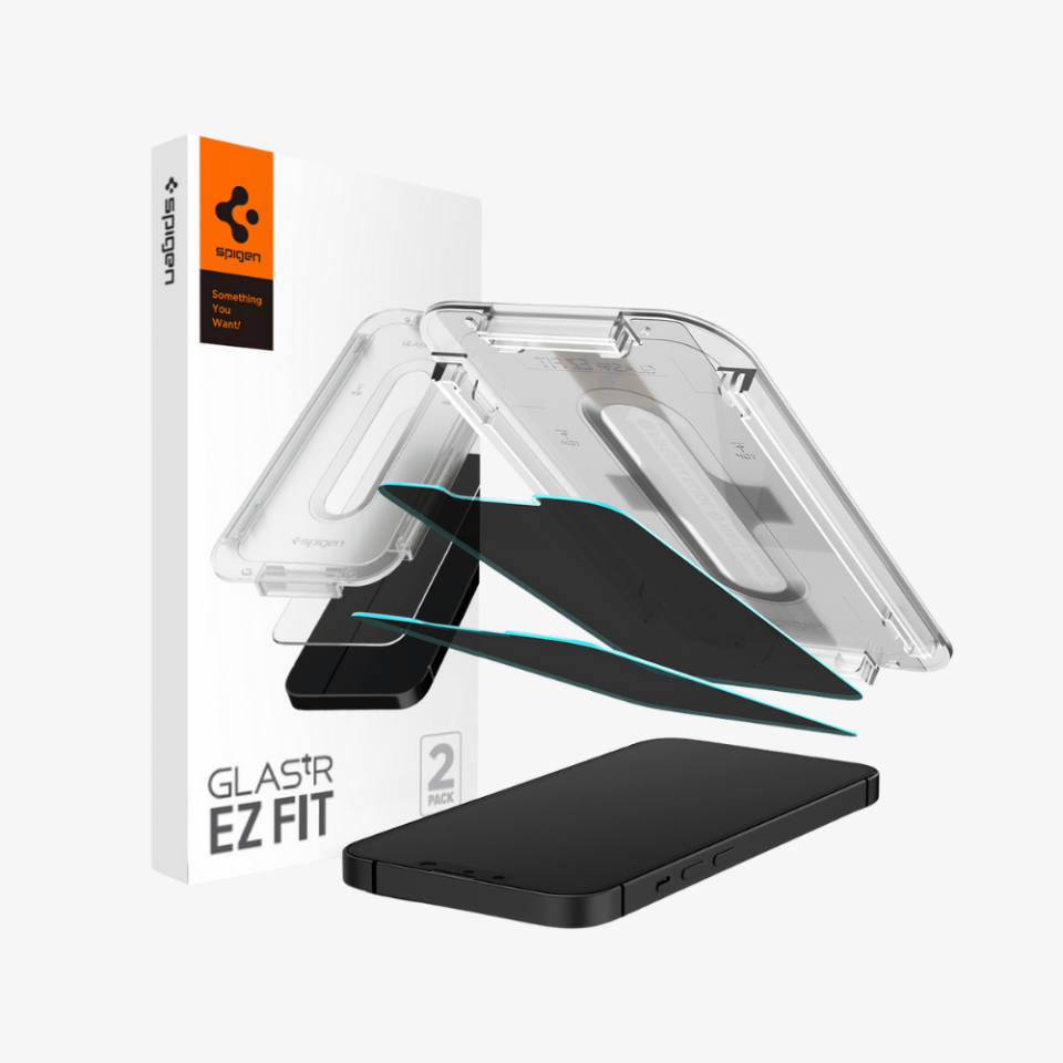 Spigen Apple iPhone 14 / 13 / 16e / 13 Pro Privacy Hayalet Cam Ekran Koruyucu Glas.tR EZ Fit (2 Adet)