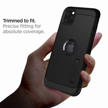 iPhone 11 Pro Max Kılıf, Spigen Tough Armor Black