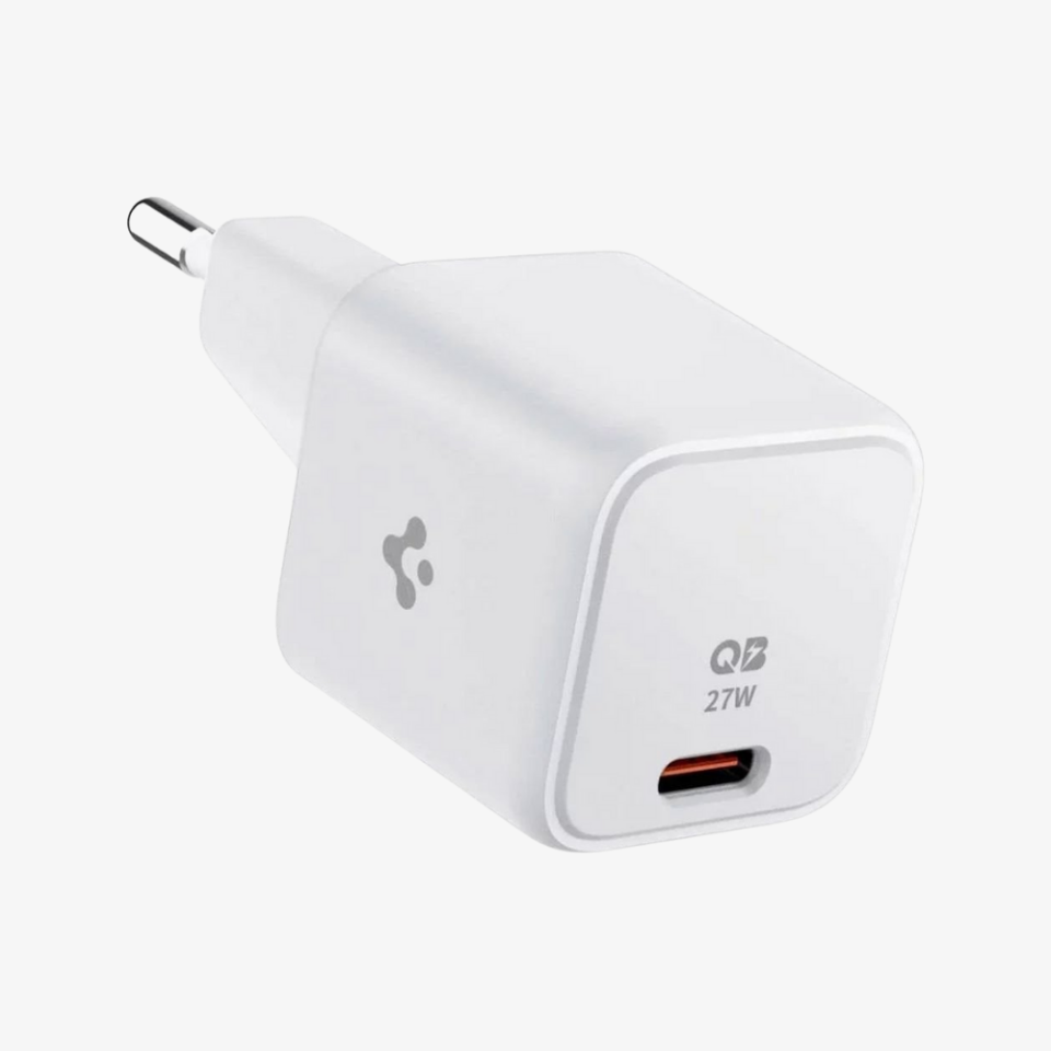 Spigen 27W USB-C Mini Güç Adaptörü - Samsung PPS Destekli Hızlı Şarj Aleti iPhone & Android & iPad Type-C