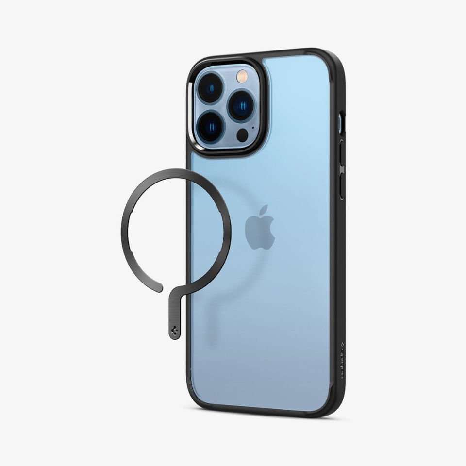 Spigen iPhone için MagSafe Özelliği Kazandırma Aparatı Metal Ring Plate MagFit Black