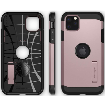 iPhone 11 Pro Max Kılıf, Spigen Tough Armor Rose Gold
