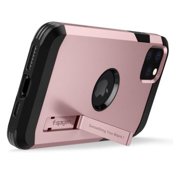 iPhone 11 Pro Max Kılıf, Spigen Tough Armor Rose Gold