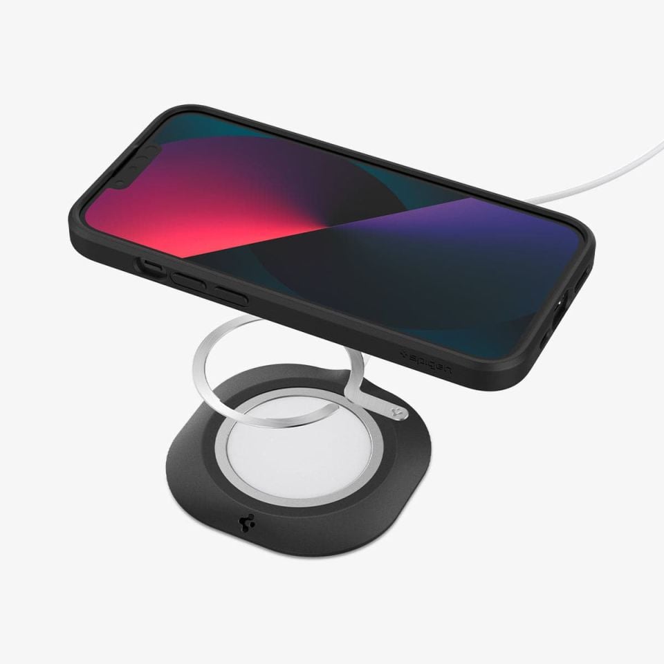 Spigen iPhone için MagSafe Özelliği Kazandırma Aparatı Metal Ring Plate MagFit Silver