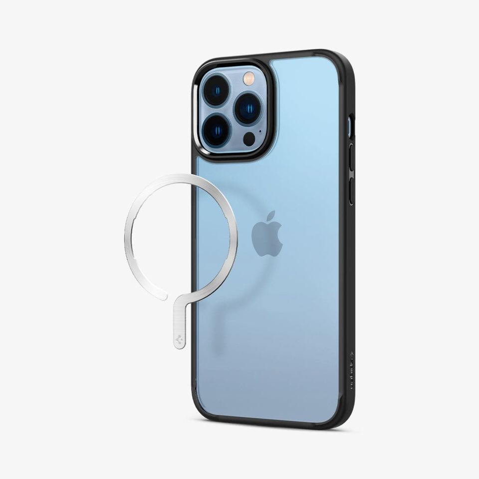 Spigen iPhone için MagSafe Özelliği Kazandırma Aparatı Metal Ring Plate MagFit Silver