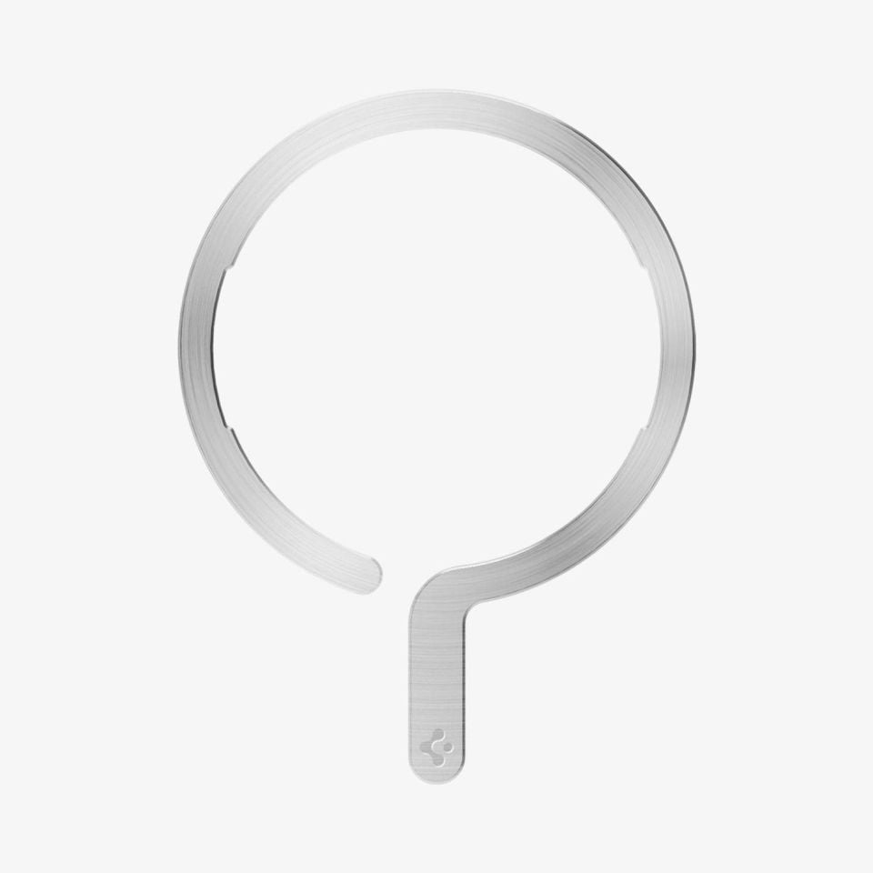 Spigen iPhone için MagSafe Özelliği Kazandırma Aparatı Metal Ring Plate MagFit Silver