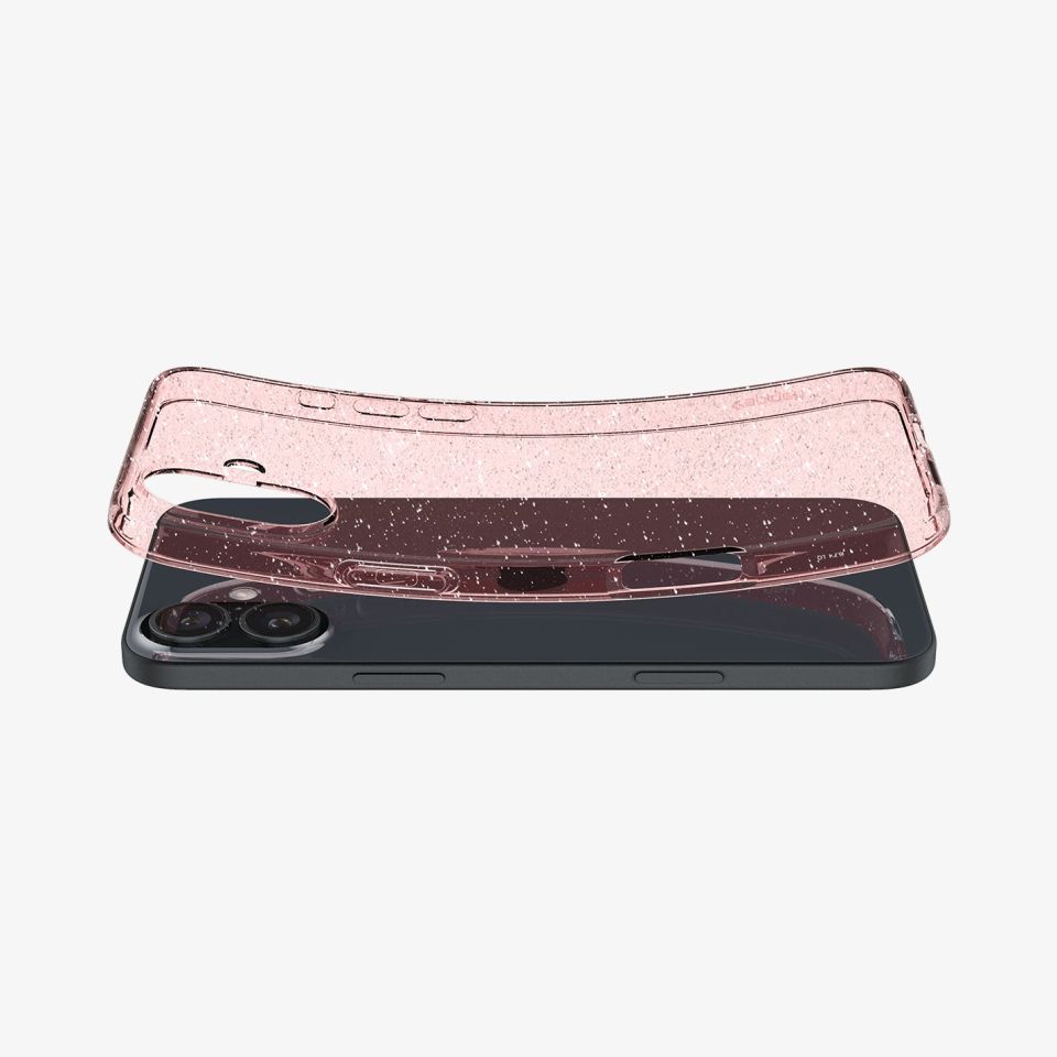 Spigen iPhone 16 Kılıf Liquid Crystal Glitter Rose Quartz