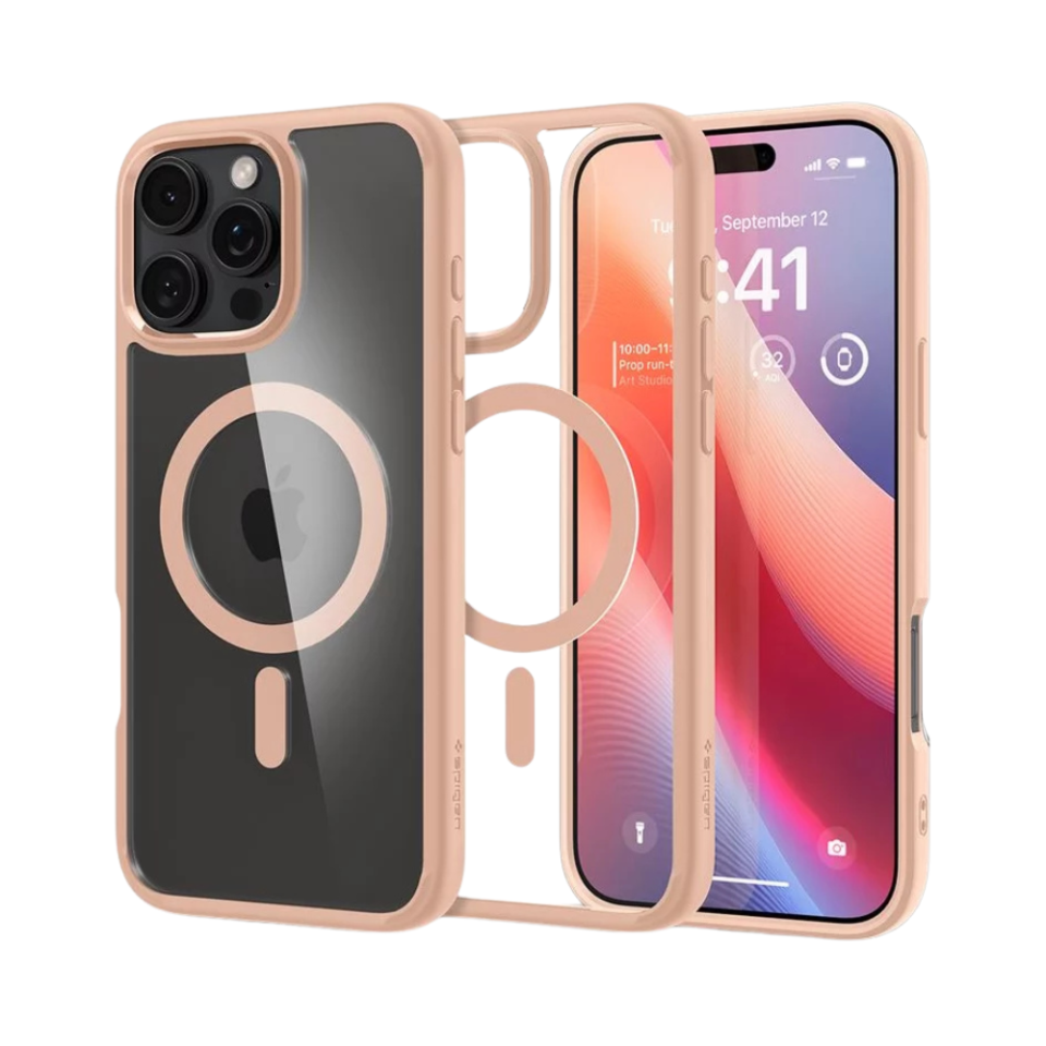 Spigen iPhone 16 Pro Max Kılıf Ultra Hybrid MagFit MagSafe Özellikli Rose Titanium