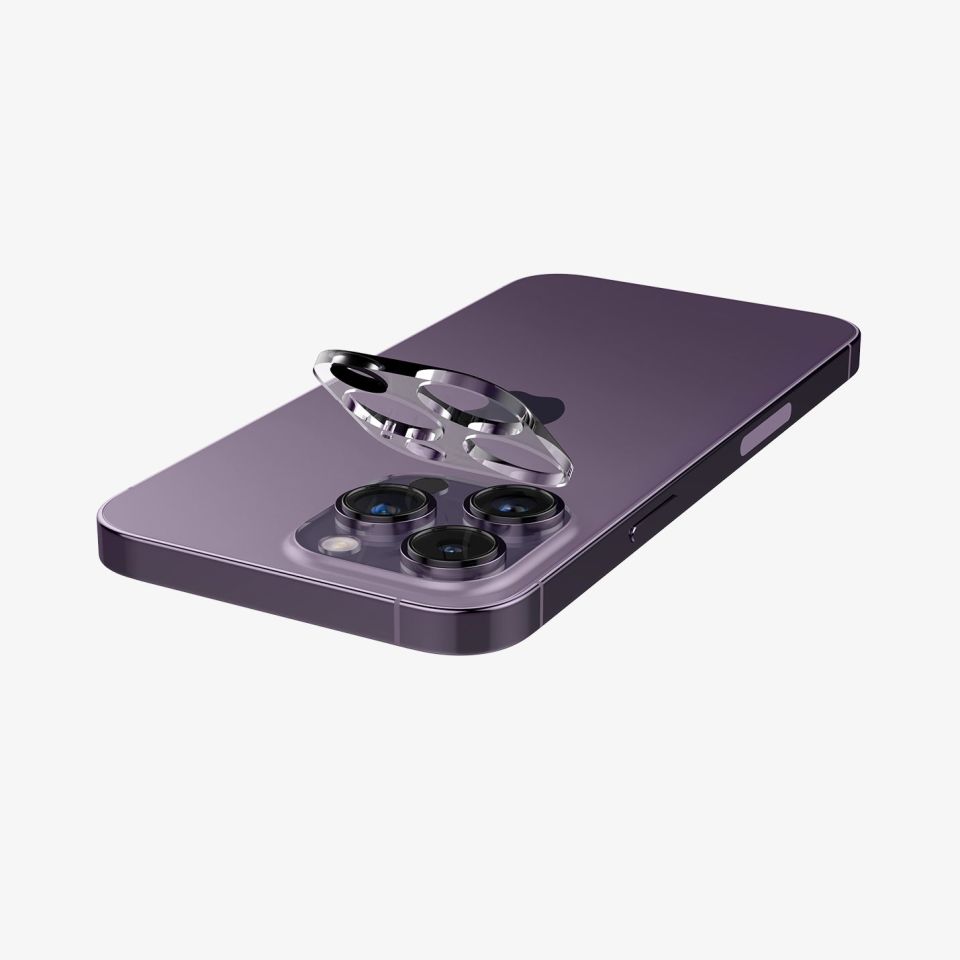 Spigen iPhone 16 Pro Max / 16 Pro / 15 Pro Max / 15 Pro / 14 Pro Max / 14 Pro Kamera Lens Camı Koruyucu Glas.tR Optik (2 Adet)