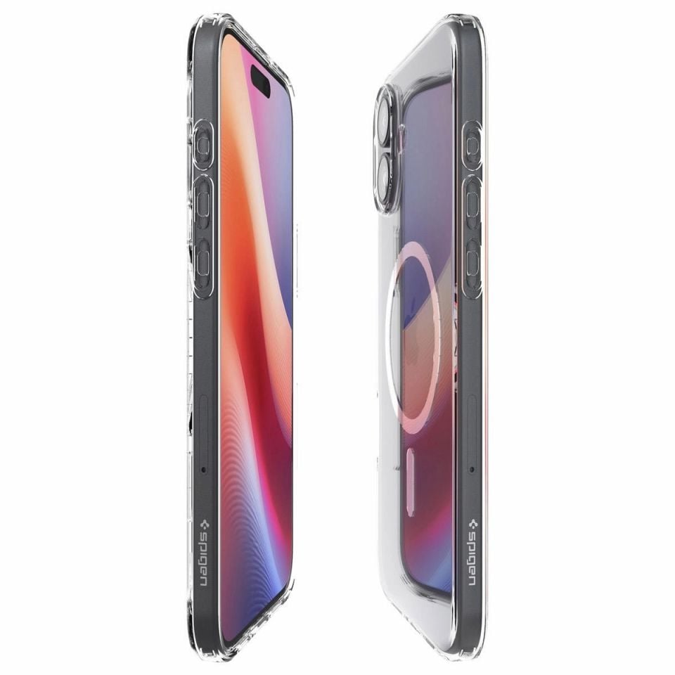 Spigen iPhone 16 Plus Kılıf Crystal Flex MagFit MagSafe Özellikli Crystal Clear