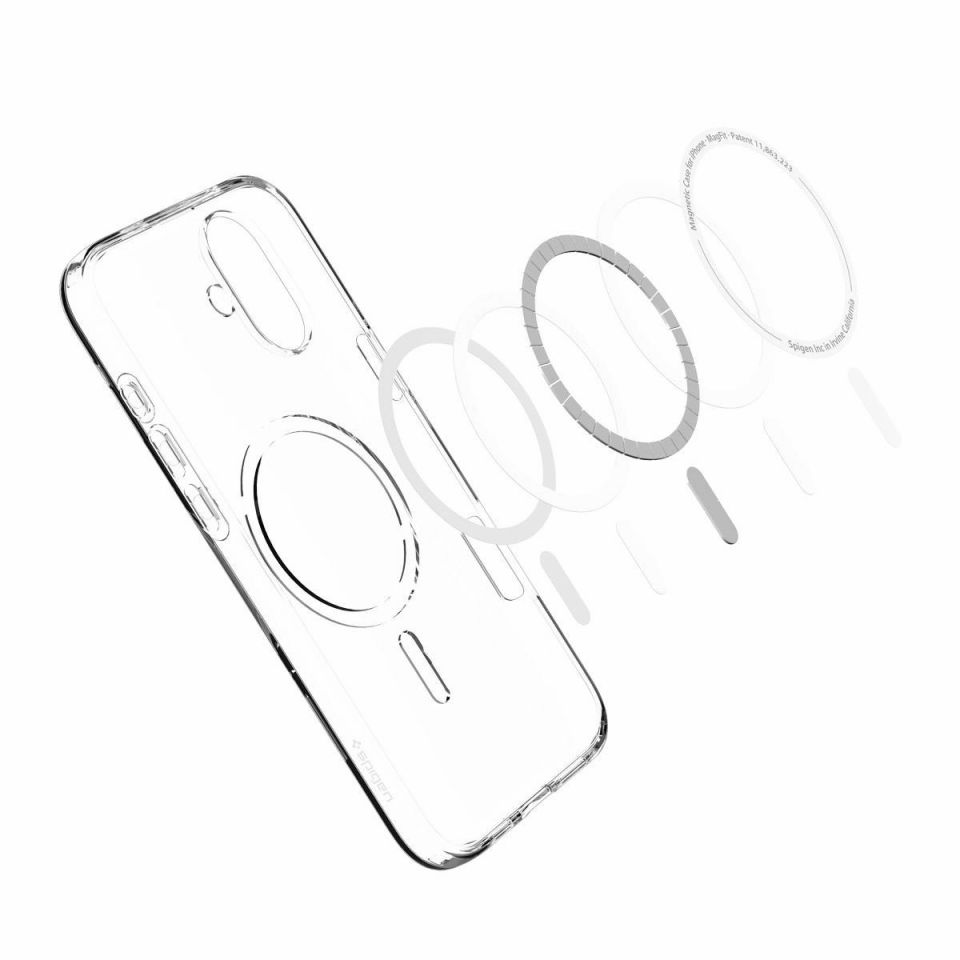Spigen iPhone 16 Plus Kılıf Crystal Flex MagFit MagSafe Özellikli Crystal Clear