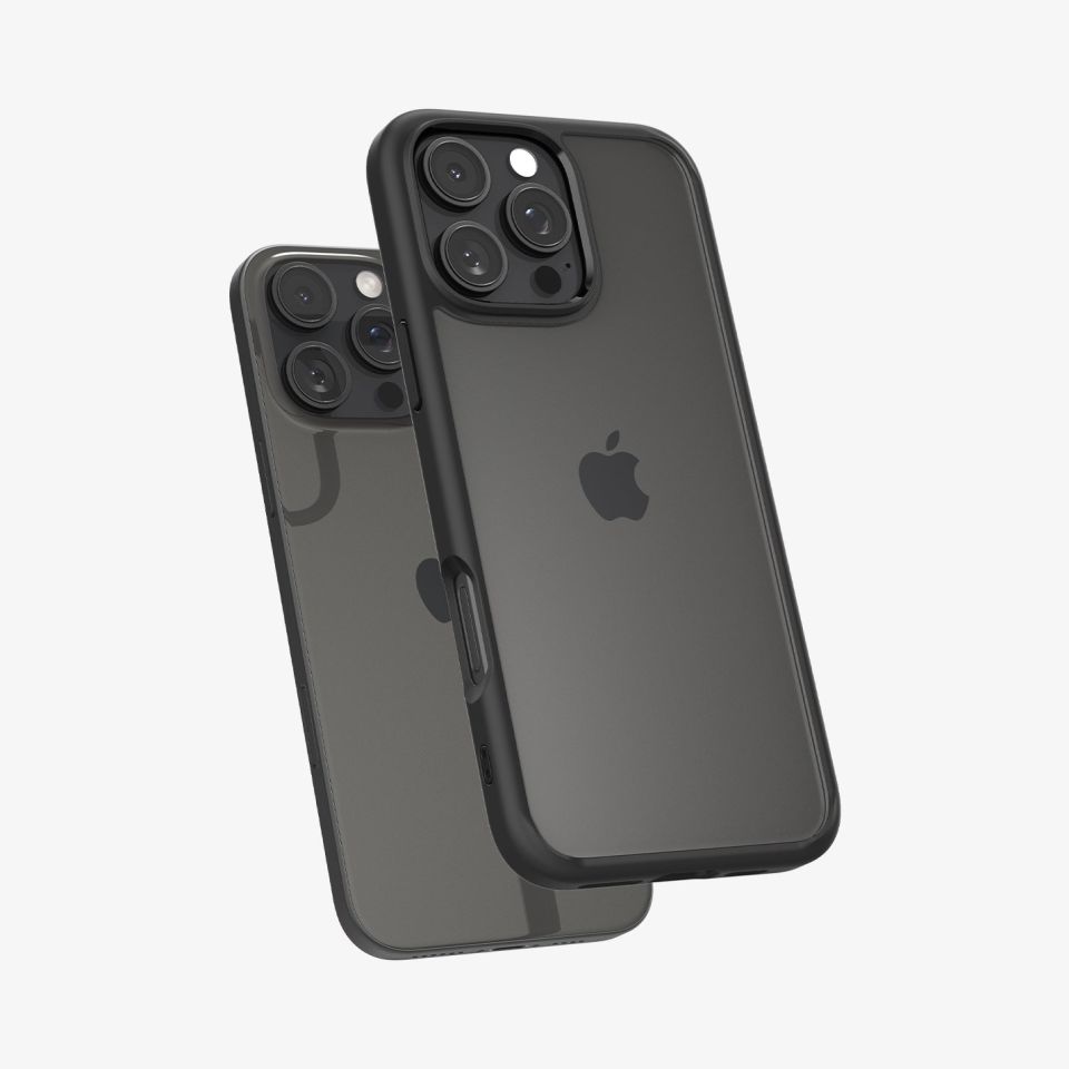 Spigen iPhone 16 Pro Max Kılıf Crystal Hybrid Matte Black