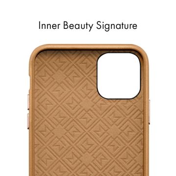 iPhone 11 Kılıf, Spigen La Manon Câlin Premium Deri Tasarım Brown