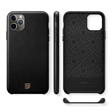 iPhone 11 Pro Kılıf, Spigen La Manon Câlin Premium Deri Tasarım Oatmeal Beige