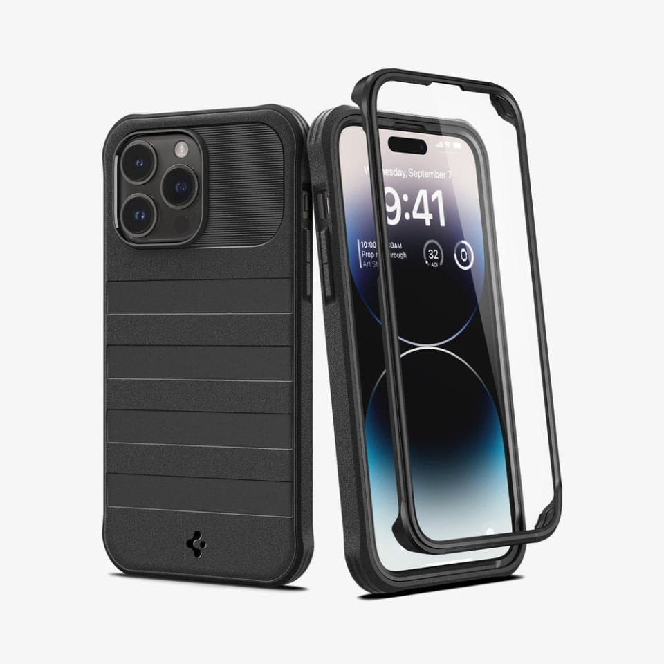 iPhone 14 Pro Max Kılıf, Spigen Geo Armor 360 MagFit (MagSafe Uyumlu) Black