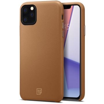 iPhone 11 Pro Max Kılıf, Spigen La Manon Câlin Premium Deri Tasarım Cafe Brown
