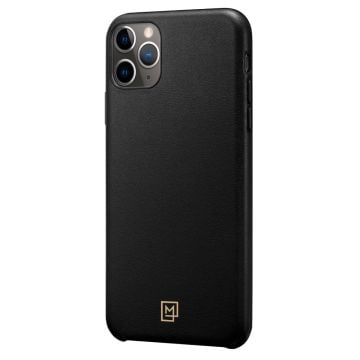 iPhone 11 Pro Max Kılıf, Spigen La Manon Câlin Premium Deri Tasarım Chic Black