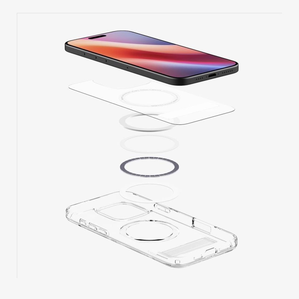 Spigen iPhone 16 Pro Max Kılıf Slim Armor Essential S MagFit MagSafe Özellikli Crystal Clear