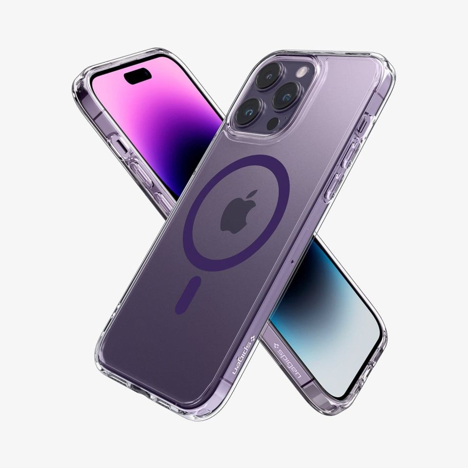 iPhone 14 Pro Max Kılıf, Spigen Ultra Hybrid MagFit (MagSafe Uyumlu) Deep Purple