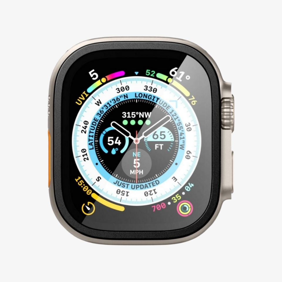 Spigen Apple Watch 49mm (Ultra 2/1) Cam Ekran Koruyucu Glas tR Slim Pro